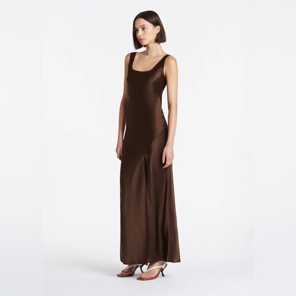 Sir. esme bias Maxi dress chocolate size 2/US6 - Picture 2 of 10
